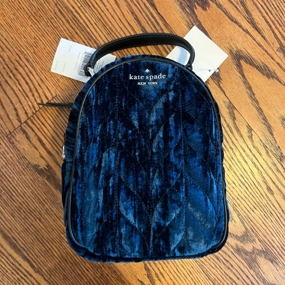Brand new - Kate Spade Blue Velvet Mini Backpack